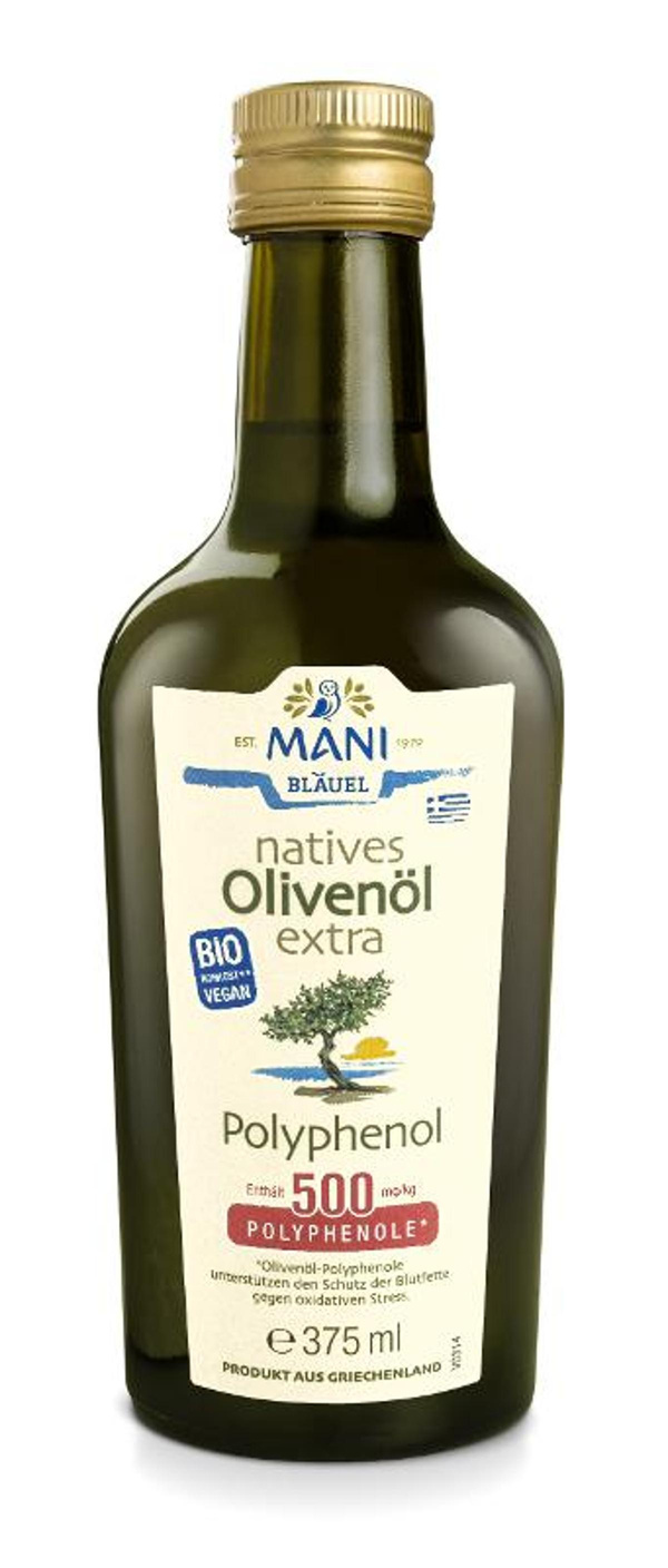 Produktfoto zu Mani Bläuel - Olivenöl Polyphenole - 375ml