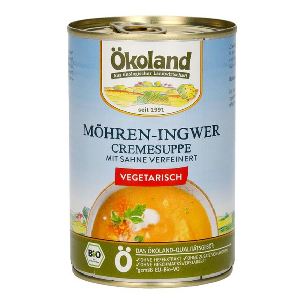 Produktfoto zu Ökoland Möhren-Ingwer Cremesuppe - 400g