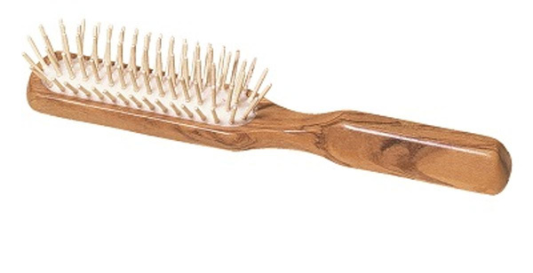 Produktfoto zu Olivenholzhaarbürste länglich