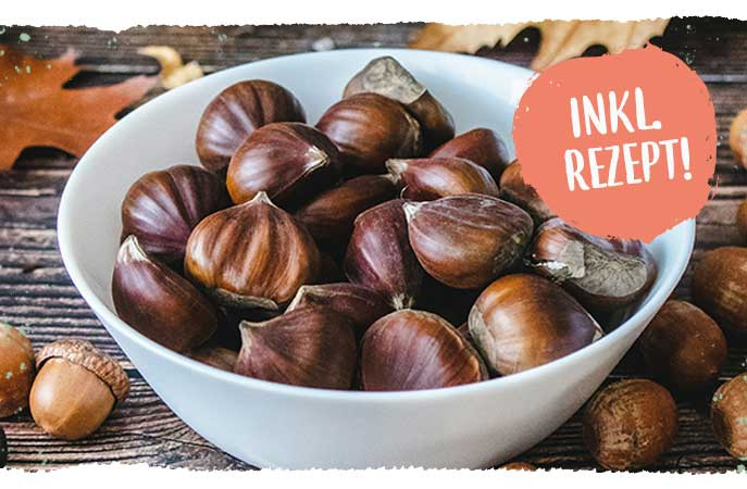 Schale mit Esskastanien