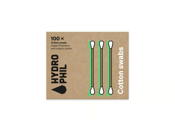 Produktfoto zu Hydrophil - Wattestäbchen aus Bambus - 100 Stück