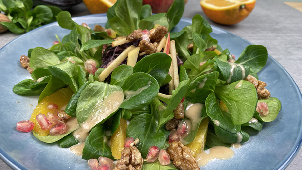 Rezeptbild für 83. Winterlicher Feldsalatkranz