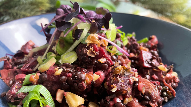 Rezeptbild für Veganuary Aktionsbox: Linsensalat mit Roter Bete (vegan)