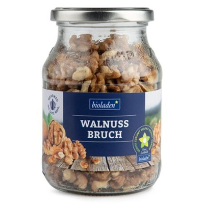 Produktfoto zu Bioladen Walnussbruch im Glas - 220g