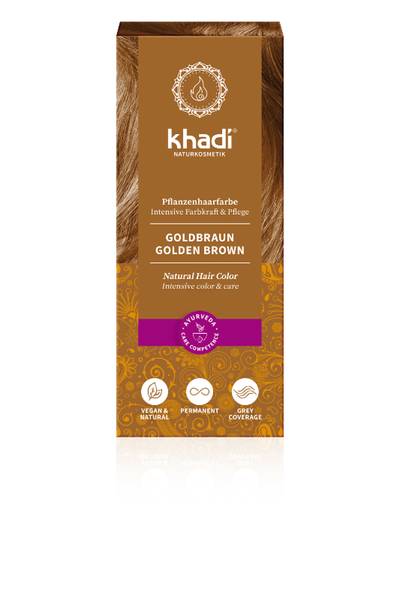Produktfoto zu Khadi Haarfarbe Goldbraun - 50 ml