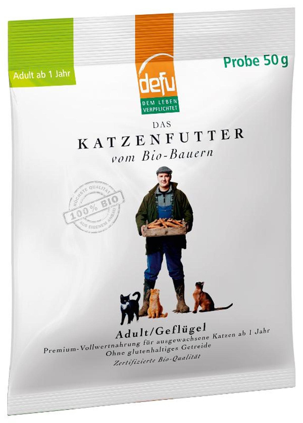 Produktfoto zu defu - Katze Adult Geflügel, Gratis Probe - 50g