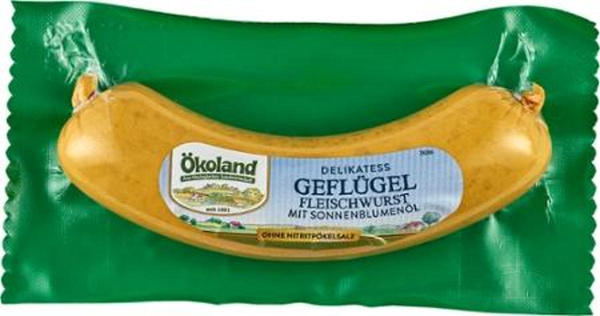 Produktfoto zu Ökoland - Geflügel Fleischwurst - 180g