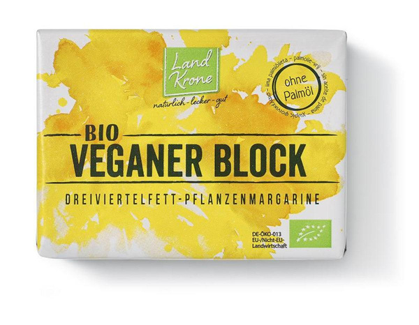 Produktfoto zu Landkrone - Bio Veganer Block - 250g