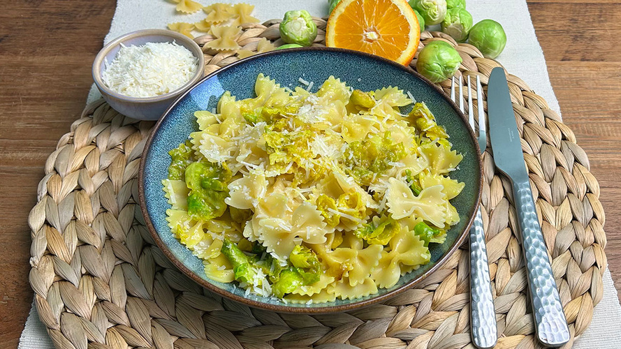 Rezeptbild für 262. Rosenkohl-Farfalle mit Parmesan