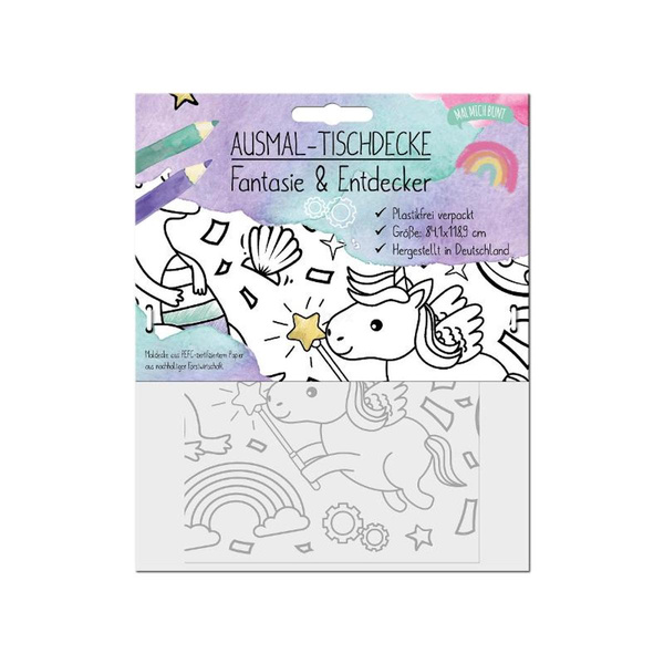 Produktfoto zu Mal mich bunt - Ausmal Tischdecke Fantasie