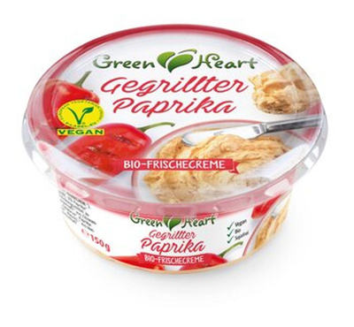 Produktfoto zu Green Heart - Frischecreme Gegrillter Paprika, vegan - 150g
