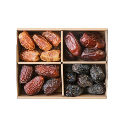 Produktfoto zu Dattel Probierpaket No. 2 - je 100g der Sorten Khidri, Wanan, Kholas, Ajwa