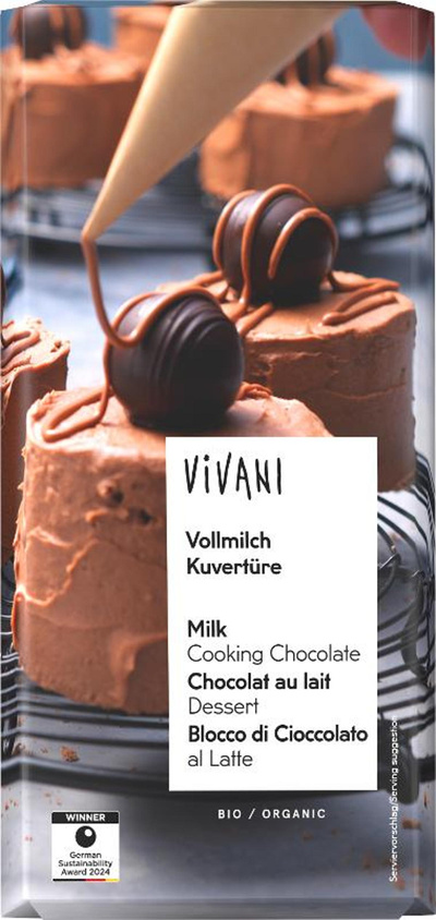 Produktfoto zu Vivani - Vollmilch Kuvertüre - 150g