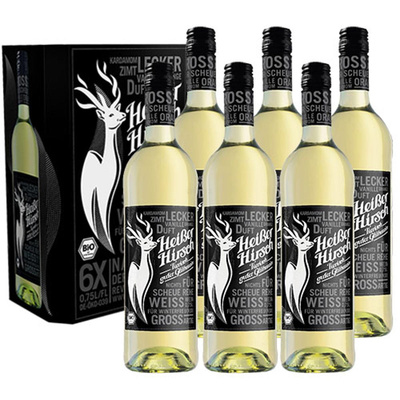 Produktfoto zu Heißer Hirsch weiß - 6 x 0,75l