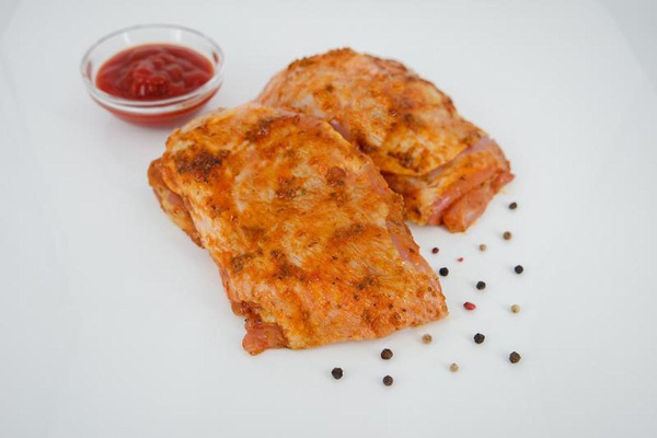 Produktfoto zu Freiländer - Hähnchenoberkeulensteaks mariniert, Paprika - ca. 350g