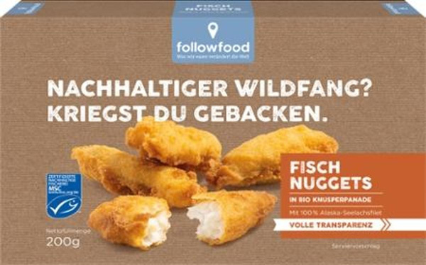 Produktfoto zu followfood - Fisch Nuggets, tiefgekühlt - 200g