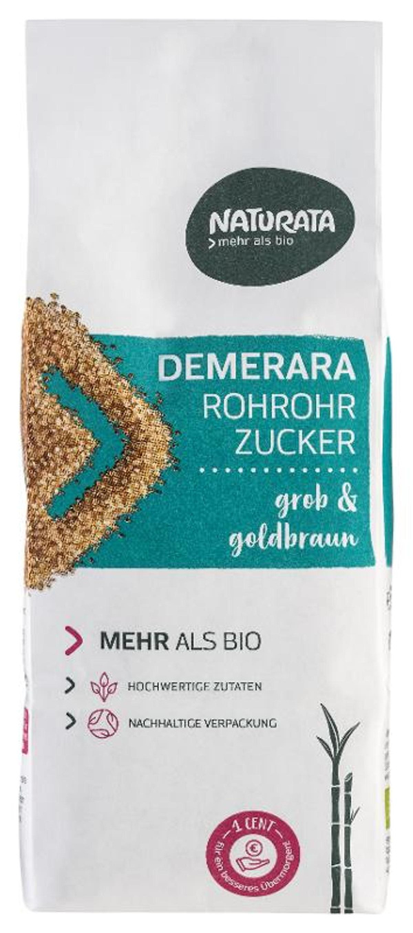 Produktfoto zu Naturata - Demerara Rohrohrzucker (brauner Zucker) - 500g