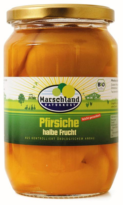 Produktfoto zu Marschland - Pfirsiche halbe Frucht - 680g