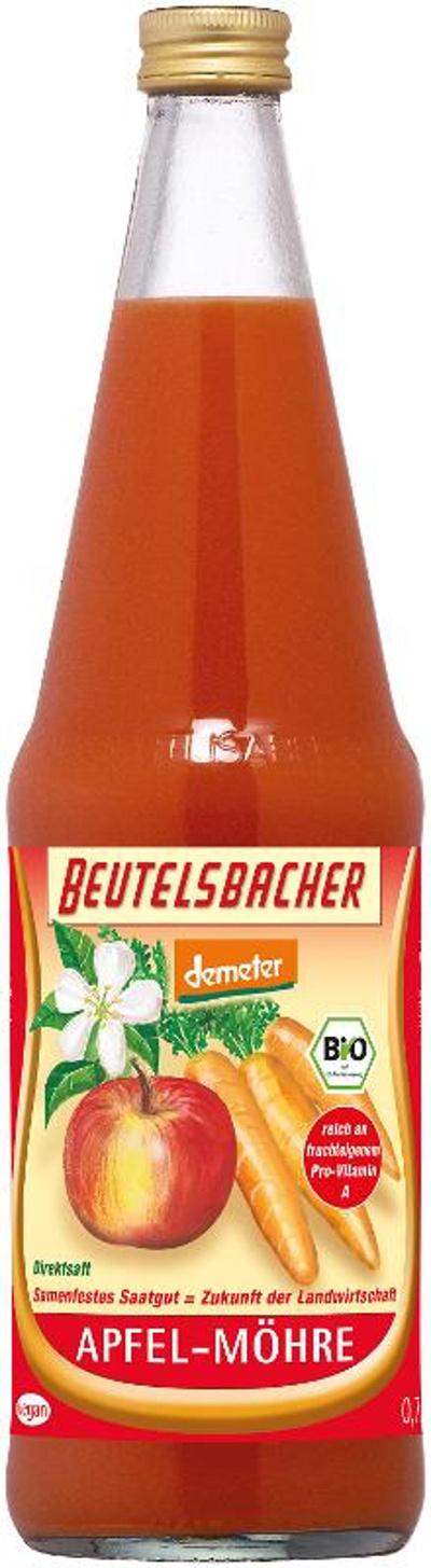 Produktfoto zu Beutelsbacher - Apfel Möhren Saft - 0,7l
