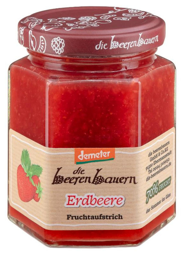 Produktfoto zu Die Beerenbauern - Erdbeere Fruchtaufstrich - 200g