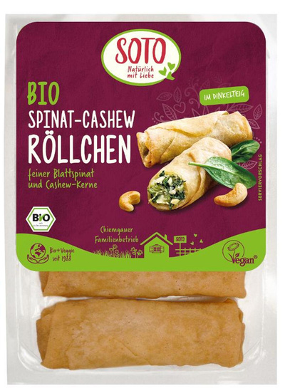 Produktfoto zu SOTO - Spinat-Cashew-Röllchen - 200g