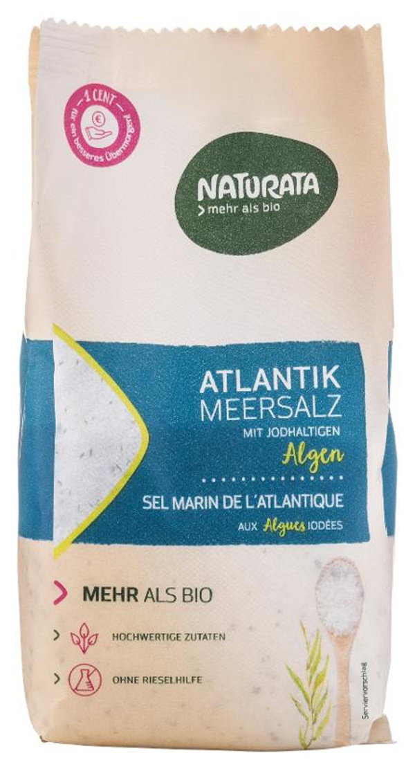 Produktfoto zu Naturata - Meersalz mit jodhaltigen Algen - 500g