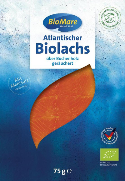 Produktfoto zu BioMare - Lachs geräuchert - 75g