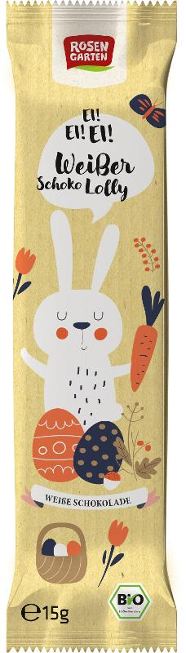 Produktfoto zu Rosengarten - Weißer Lolly Hase, 50 % Rabatt - 15g