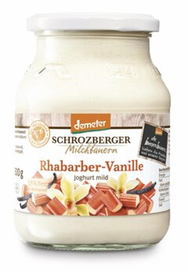 Produktfoto zu Schrozberger Joghurt Rhabarber-Vanille, 3,5% - 500g